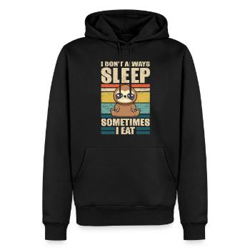 Paresseux drôles Collègues - Sweat à capuche Premium bio Homme - noir - Devant - Nico (187cm)