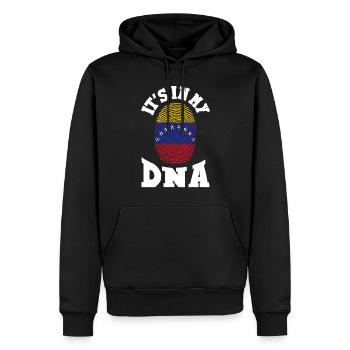 C’est dans mon ADN Venezuela Venezuela Venezuela Drapeau vénézuélien - Sweat à capuche Premium bio Homme - noir - Devant - Nico (187cm)