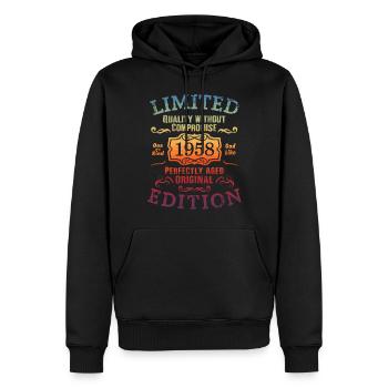 Geburtstag 1958 Limited Edition Geschenk Used Cool - Männer Premium Bio Hoodie - Schwarz - Vorne - Nico (187cm)