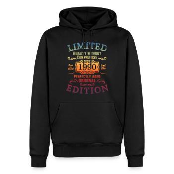 Geburtstag 1990 Limited Edition Geschenk Used Cool - Männer Premium Bio Hoodie - Schwarz - Vorne - Nico (187cm)