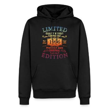 Anniversaire 1996 Édition Limitée Cadeau Occasion Cool - Sweat à capuche Premium bio Homme - noir - Devant - Nico (187cm)