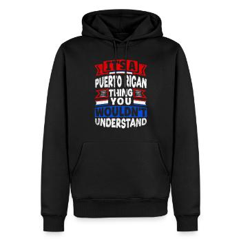 Puerto Rico Boricua Its A Puerto Rican Thing Funny - Männer Premium Bio Hoodie - Schwarz - Vorne - Nico (187cm)