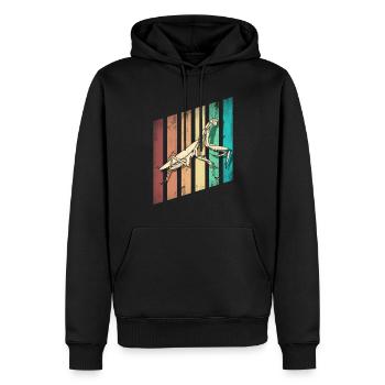 Insect Bug Collector Praying Mantis Silhouette - Men’s Premium Organic Hoodie - black - Front - Nico (187cm)