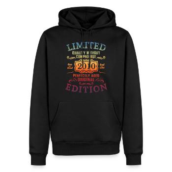 Geburtstag 2010 Limited Edition Geschenk Used Cool - Männer Premium Bio Hoodie - Schwarz - Vorne - Nico (187cm)