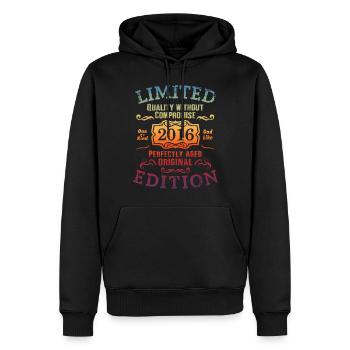 Geburtstag 2016 Limited Edition Geschenk Used Cool - Männer Premium Bio Hoodie - Schwarz - Vorne - Nico (187cm)