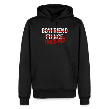 Freund Verlobter Ehemann M�nner Paare verheiratet - Männer Premium Bio Hoodie - Schwarz - Vorne - Nico (187cm)