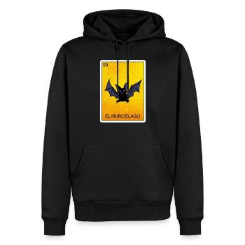 El Murcielago Bat Card Mexikanische Lotteriekarte - Männer Premium Bio Hoodie - Schwarz - Vorne - Nico (187cm)