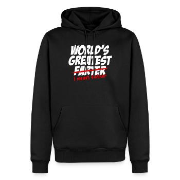 Der gr��te Farter der Welt, ich meine Vater lustig - Männer Premium Bio Hoodie - Schwarz - Vorne - Nico (187cm)