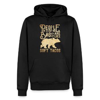 Les gens dans les coins de couchage sont drôles comme des tacos mous - Sweat à capuche Premium bio Homme - noir - Devant - Nico (187cm)