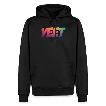 Yeet meme yeeted Slang M�dchen Teenager Regenbogen - Männer Premium Bio Hoodie - Schwarz - Vorne - Nico (187cm)