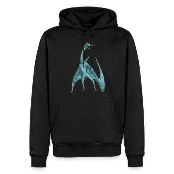 Quetzalcoatlus Dinosaurier Kinder Dinosaurier - Männer Premium Bio Hoodie - Schwarz - Vorne - Nico (187cm)