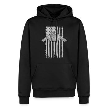 B-2 Stealth Bomber Milit�rflugzeug amerikanische F - Männer Premium Bio Hoodie - Schwarz - Vorne - Nico (187cm)
