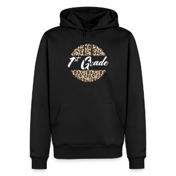 1. Klasse Cheetah Print School Lehrer �ler - Männer Premium Bio Hoodie - Schwarz - Vorne - Nico (187cm)