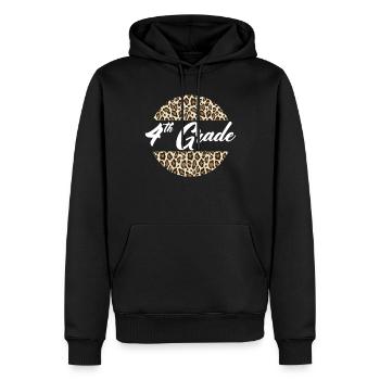 4. Klasse Geparden Print School Lehrer �ler - Männer Premium Bio Hoodie - Schwarz - Vorne - Nico (187cm)