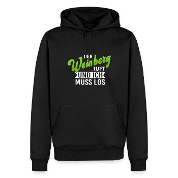 Winzer Wein Weinberg Weinbauer - Männer Premium Bio Hoodie - Schwarz - Vorne - Nico (187cm)