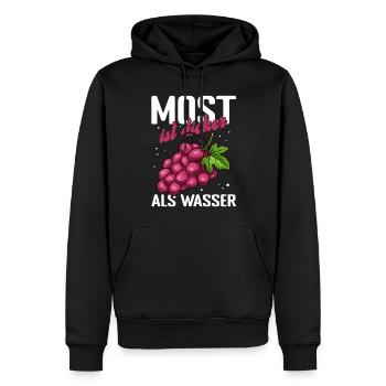 Winzer Most Weinberg Weinbauer Keltern - Männer Premium Bio Hoodie - Schwarz - Vorne - Nico (187cm)
