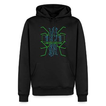 Birthday 1971 Gaming Limited Edition Gamer - Men’s Premium Organic Hoodie - black - Front - Nico (187cm)