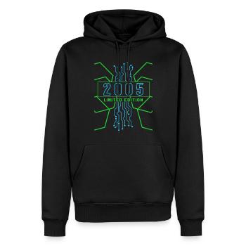 Anniversaire 2005 Gaming Limited Edition Gamer - Sweat à capuche Premium bio Homme - noir - Devant - Nico (187cm)