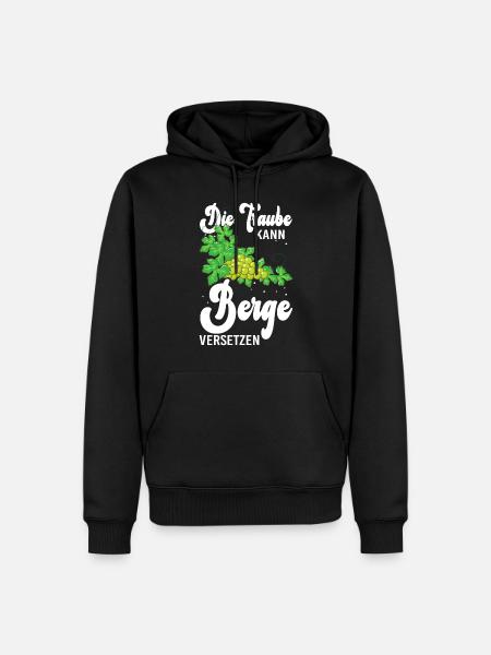 Winzer Trauben Weinberg Weinbau - Männer Premium Bio Hoodie - Schwarz