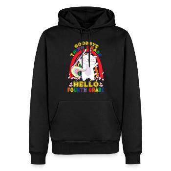 Auf Wiedersehen 3. Klasse Hallo vierte Klasse � - Männer Premium Bio Hoodie - Schwarz - Vorne - Nico (187cm)