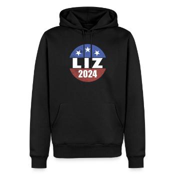 Liz 2024 Wahlknopf aus dem Wahlpr�sidenten Cheney - Männer Premium Bio Hoodie - Schwarz - Vorne - Nico (187cm)