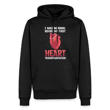 Herz OP Herztransplantation - Männer Premium Bio Hoodie - Schwarz - Vorne - Nico (187cm)