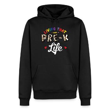 Leben dieses Leben vor dem K-Leben, neuer Lehrer v - Männer Premium Bio Hoodie - Schwarz - Vorne - Nico (187cm)