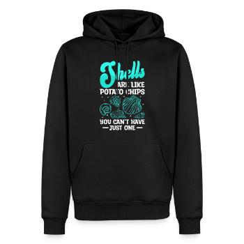 Collecte de coquillages et plaisir de plage - Sweat à capuche Premium bio Homme - noir - Devant - Nico (187cm)