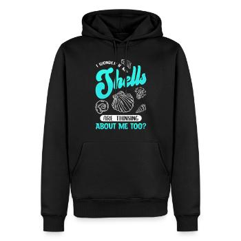 Muschen collectionne Lustig Beachcombing - Sweat à capuche Premium bio Homme - noir - Devant - Nico (187cm)