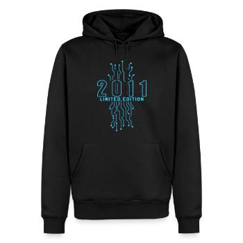 Geburtstag 2011 Gaming Limited Edition Gamer - Männer Premium Bio Hoodie - Schwarz - Vorne - Nico (187cm)