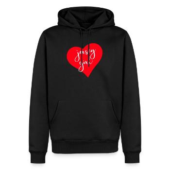 Jersey Girl Proudes New Jersey Heart New Jersey Gi - Männer Premium Bio Hoodie - Schwarz - Vorne - Nico (187cm)