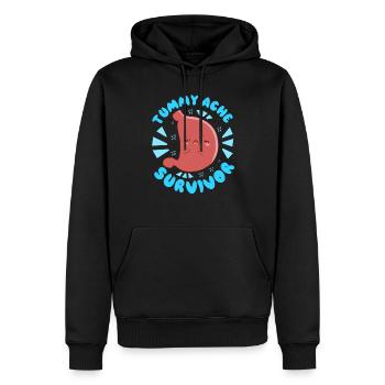 Bauchschmerzen �berlebende Magenschache Kinder Bau - Männer Premium Bio Hoodie - Schwarz - Vorne - Nico (187cm)