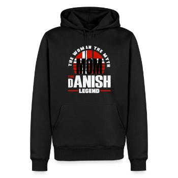 Danemark Drapeau Mère - Sweat à capuche Premium bio Homme - noir - Devant - Nico (187cm)