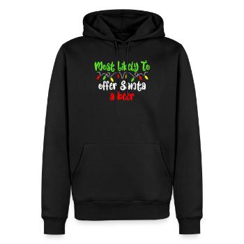 Am wahrscheinlichsten zu Weihnachten bieten die We - Männer Premium Bio Hoodie - Schwarz - Vorne - Nico (187cm)