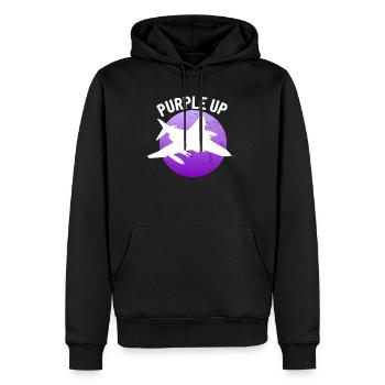 Lila up f4 Phantom Milit�r Kinder Jungen F-4 - Männer Premium Bio Hoodie - Schwarz - Vorne - Nico (187cm)