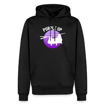Lila up CH47 Chinook Military Kids Jungen CH-47 - Männer Premium Bio Hoodie - Schwarz - Vorne - Nico (187cm)