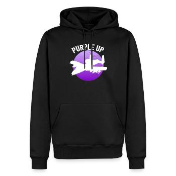 Lila up A10 Warthog Military Kids Jungen A-10 - Männer Premium Bio Hoodie - Schwarz - Vorne - Nico (187cm)