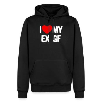 Ich liebe meine ex gf lustigen Herren Ich liebe me - Männer Premium Bio Hoodie - Schwarz - Vorne - Nico (187cm)