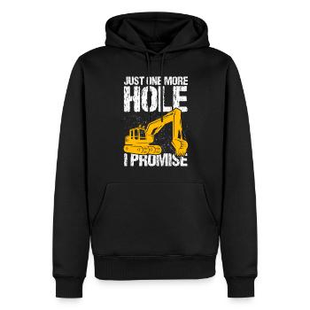 Opérateur de pelle hydraulique Conducteurs de pelles creusant - Sweat à capuche Premium bio Homme - noir - Devant - Nico (187cm)