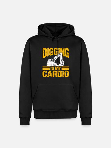 Baggerführer baggern & Baggerfahrer Lustig - Männer Premium Bio Hoodie - Schwarz