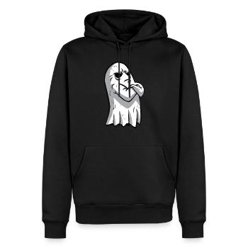 Mad Ghost Halloween Mad Ghost Boo Blatt - Männer Premium Bio Hoodie - Schwarz - Vorne - Nico (187cm)