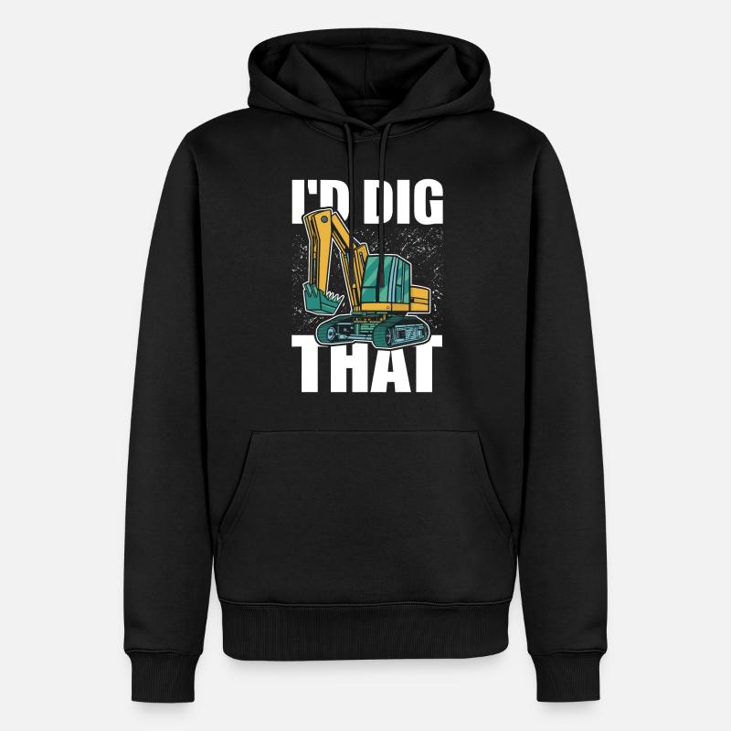 Baggern Baggerfahrer Bagger Baggerführer - Männer Premium Bio Hoodie - Schwarz