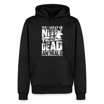 Taxidermiste taxiderme taxidermie - Sweat à capuche Premium bio Homme - noir - Devant - Nico (187cm)