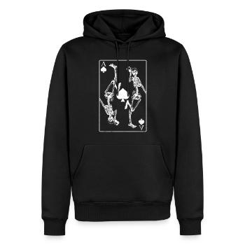 Skeletts Ace of Spades Pokerkarte Gl�cksspiel - Männer Premium Bio Hoodie - Schwarz - Vorne - Nico (187cm)