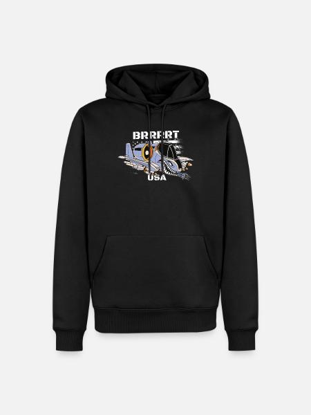 A-10-Warimogflugzeug A10 Thunderbird Brrrrrt - Männer Premium Bio Hoodie - Schwarz