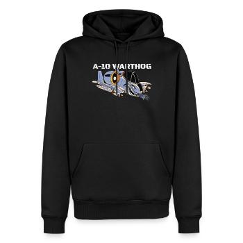 A-10 Warthog Milit�rflugzeug A10 Thunderbird A10 - Männer Premium Bio Hoodie - Schwarz - Vorne - Nico (187cm)