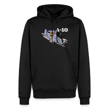 A-10 Warthog Milit�rflugzeug A10 Thunderbird A10 - Männer Premium Bio Hoodie - Schwarz - Vorne - Nico (187cm)