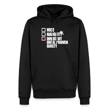 Innocent innocent jusqu’à ce qu’il puisse être prouvé qu’il est possible de - Sweat à capuche Premium bio Homme - noir - Devant - Nico (187cm)