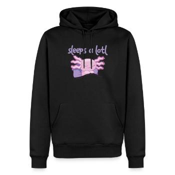 Schl�ft-a-lotl schlafende axolotl kinder axolotlLi - Männer Premium Bio Hoodie - Schwarz - Vorne - Nico (187cm)