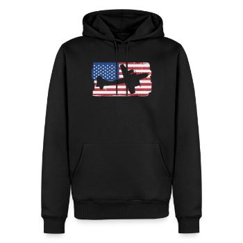 B-29 Superfording WWII Flugzeug American Flag B29 - Männer Premium Bio Hoodie - Schwarz - Vorne - Nico (187cm)